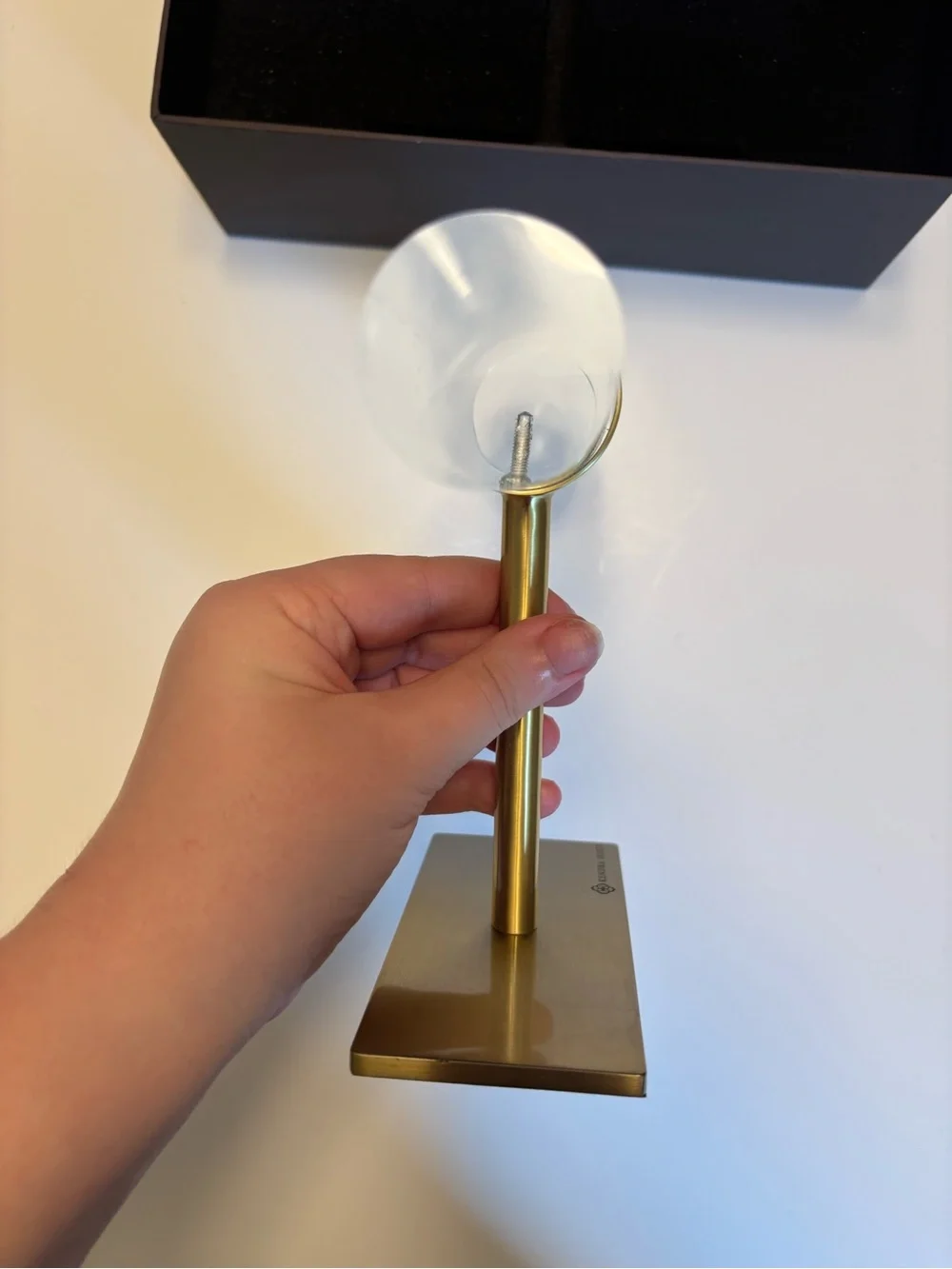 Kendra Scott Small T-Bar Jewelry Stand in Antique Brass with Clear Acrylic